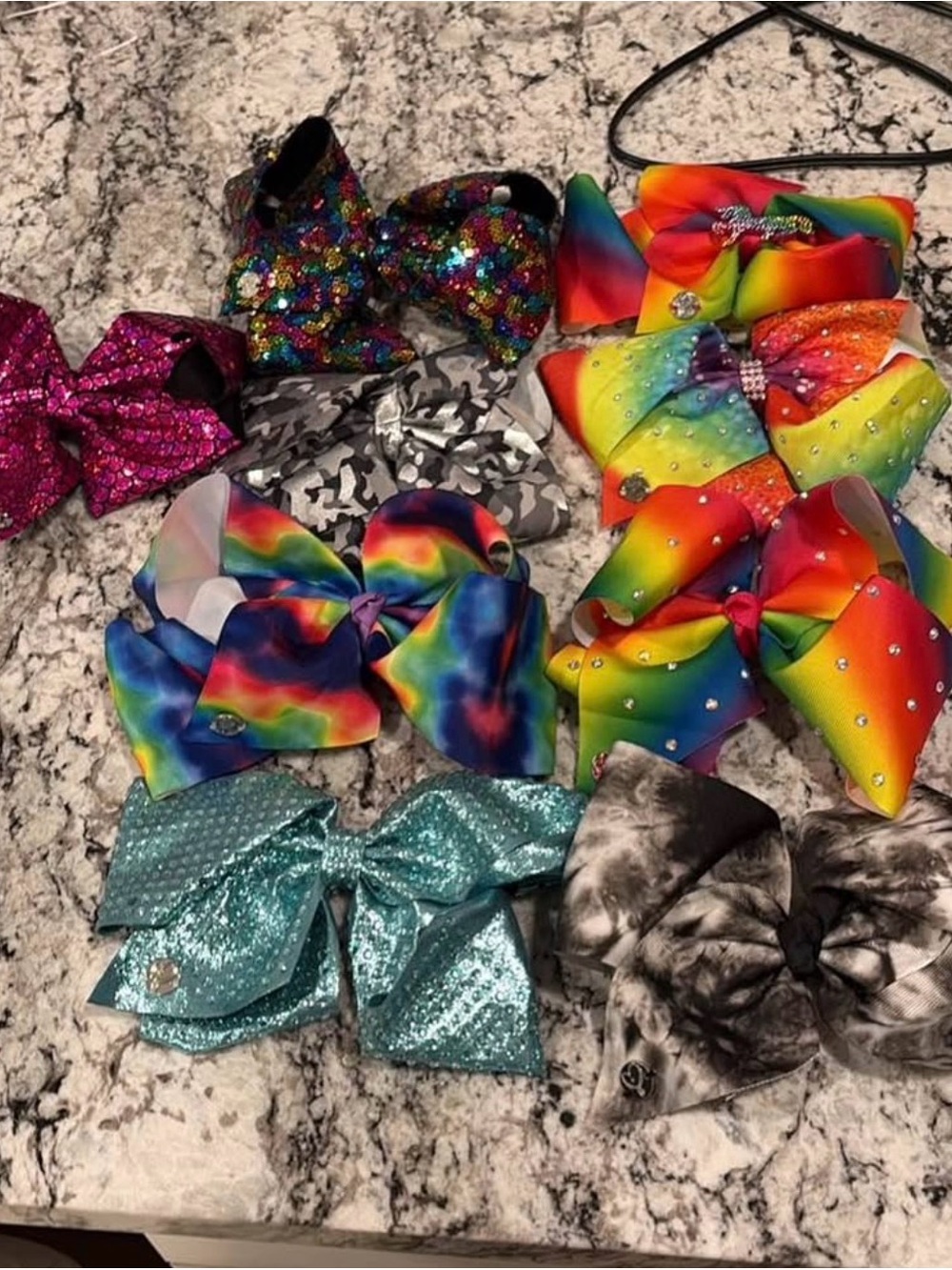 Colorful Cheer Bows Bundle - Rainbow, Teal, Black & More